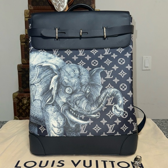 Louis Vuitton Chapman savane monogram rhino steamer backpack travel bag - Picture 1 of 16